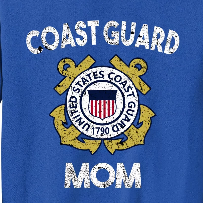 Proud Us Coast Guard Mom Military Pride Gift Tall Sweatshirt