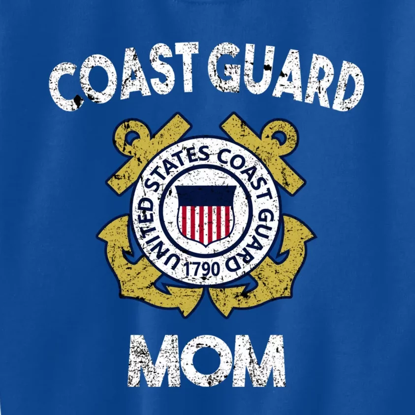 Proud Us Coast Guard Mom Military Pride Gift Kids Sweatshirt