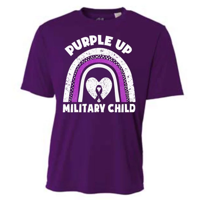 Purple Up Children's Costumes Military Children's Month American Flag Cooling Performance Crew T-Shirt