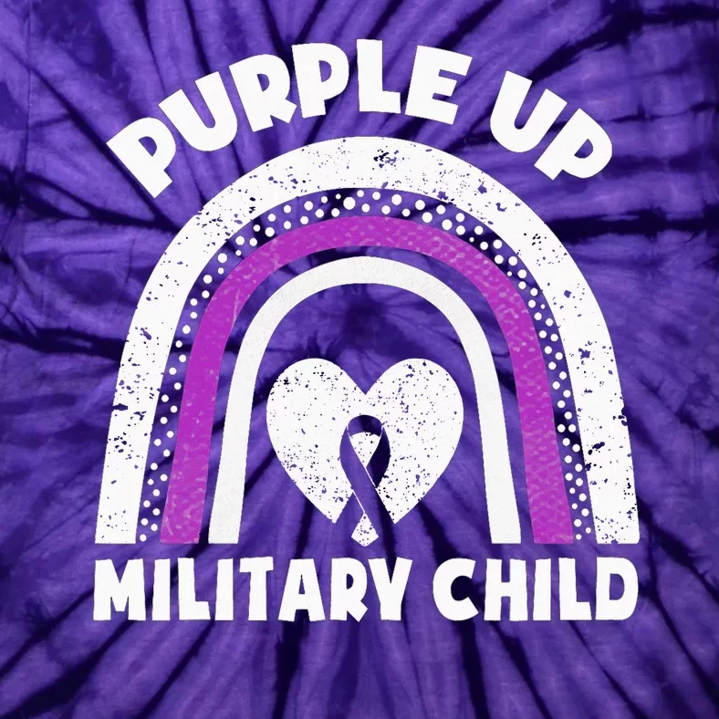 Purple Up Children's Costumes Military Children's Month American Flag Tie-Dye T-Shirt