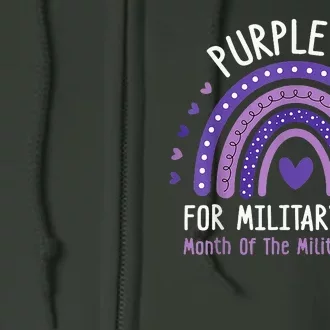 Purple Up Children's Costumes Military Children's Month American Flag Full Zip Hoodie