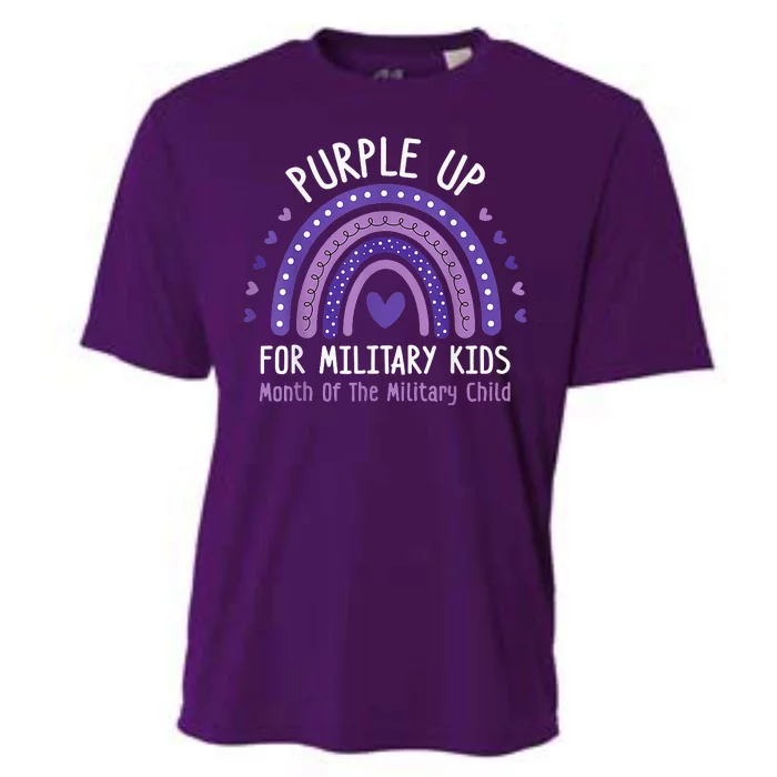 Purple Up Children's Costumes Military Children's Month American Flag Cooling Performance Crew T-Shirt