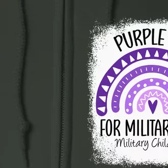 Purple Up Children's Costumes Military Children's Month American Flag Full Zip Hoodie