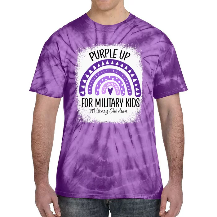 Purple Up Children's Costumes Military Children's Month American Flag Tie-Dye T-Shirt