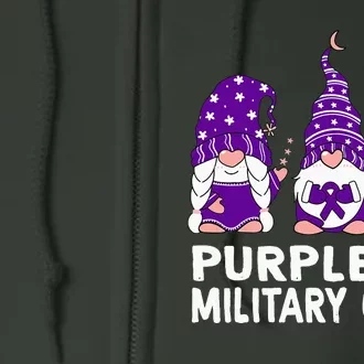 Purple Up Children's Costumes Military Children's Month American Flag Full Zip Hoodie