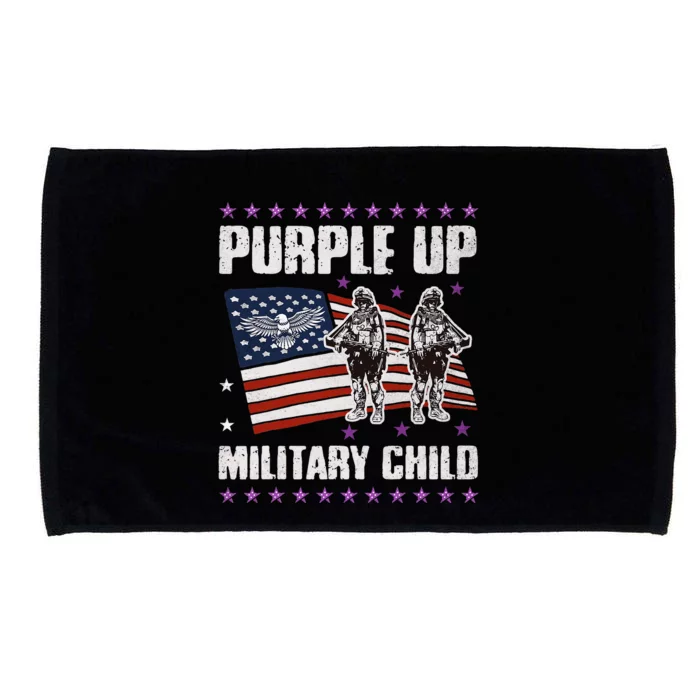 Purple Up Children's Costumes Military Children's Month American Flag Microfiber Hand Towel