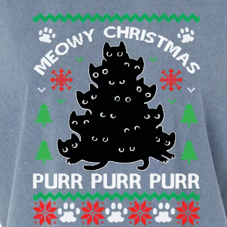 Purr Ugly Christmas Garment-Dyed Women's Muscle Tee