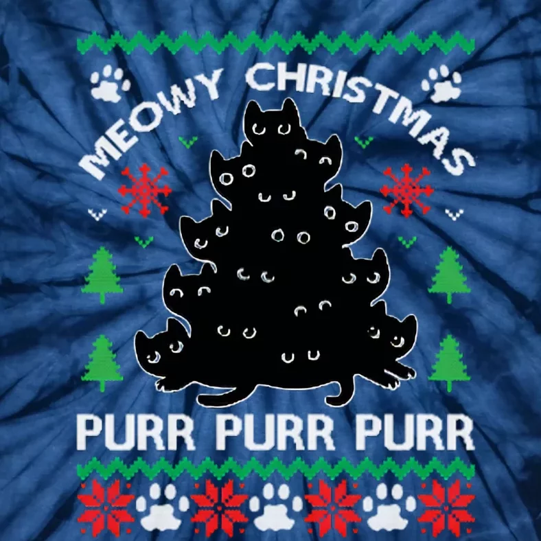 Purr Ugly Christmas Tie-Dye T-Shirt