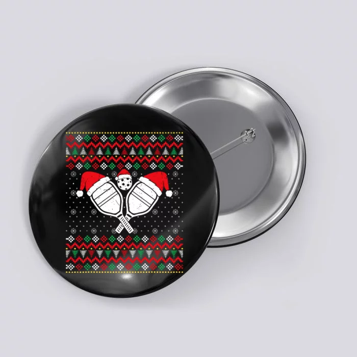 Pickleball Ugly Christmas Sweater Sport Lover Xmas Matching Button