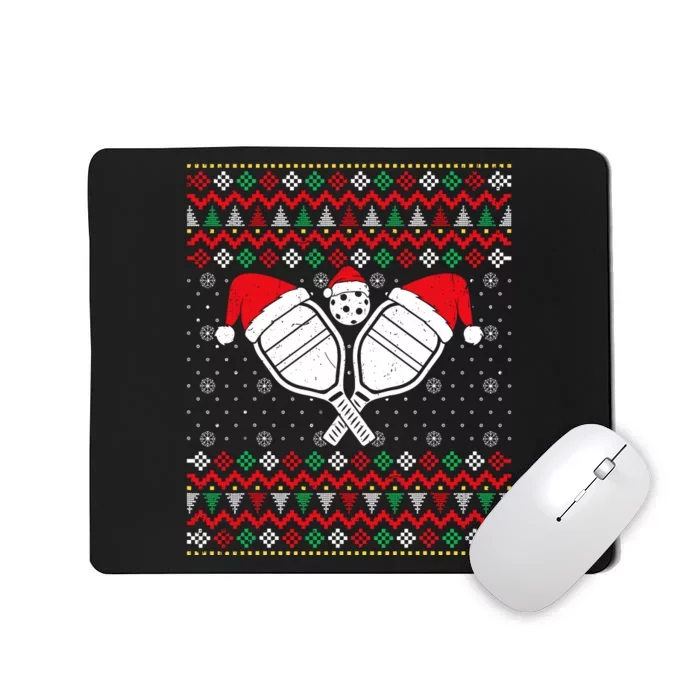 Pickleball Ugly Christmas Sweater Sport Lover Xmas Matching Mousepad