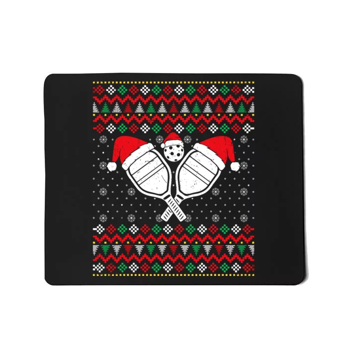 Pickleball Ugly Christmas Sweater Sport Lover Xmas Matching Mousepad