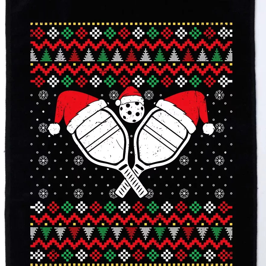 Pickleball Ugly Christmas Sweater Sport Lover Xmas Matching Platinum Collection Golf Towel