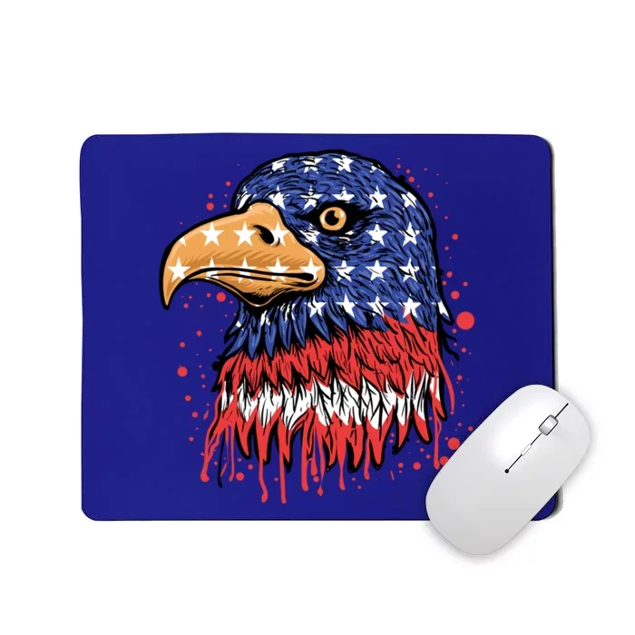 Patriotic Us Design: Eagle Usa Flag Gift Mousepad