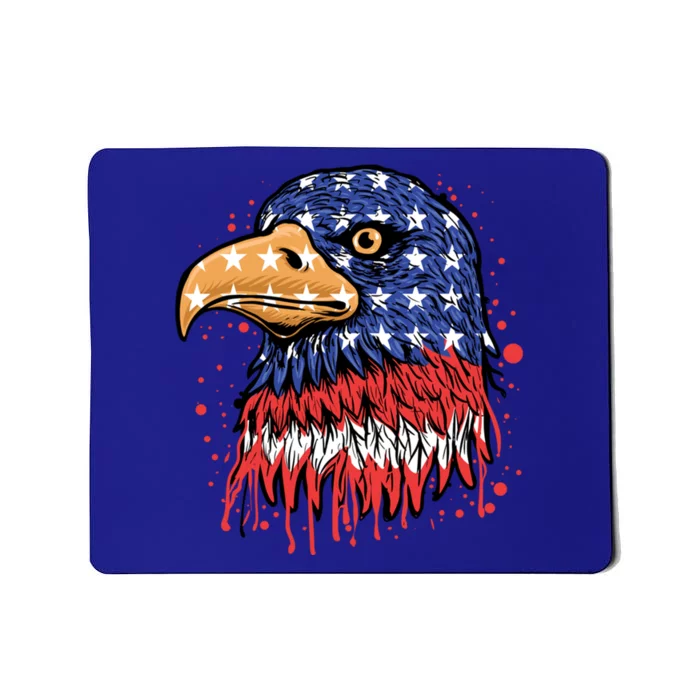 Patriotic Us Design: Eagle Usa Flag Gift Mousepad