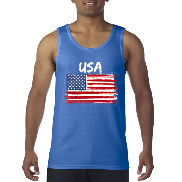 Patriotic Usa Design With American Flag Of The United States Gift Tank Top