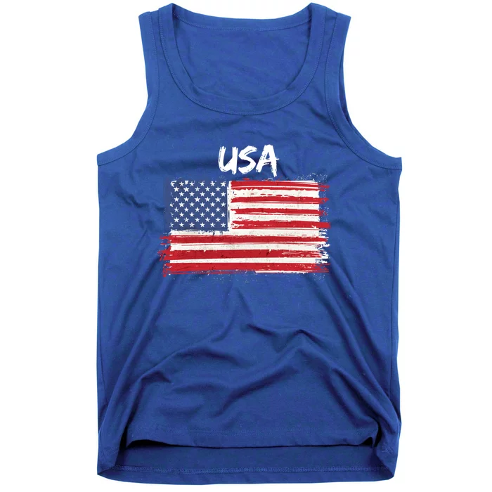 Patriotic Usa Design With American Flag Of The United States Funny Gift Tank Top