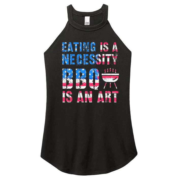 Patriotic Usa Eating Necessity Bbq An Art Grill Daddio Meat Women’s Perfect Tri Rocker Tank