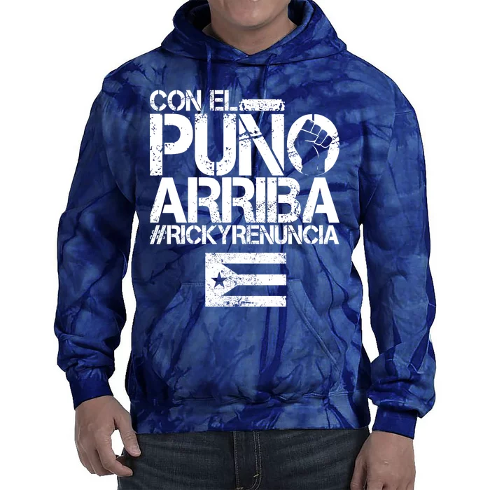 Puerto Rico  PUNO ARRIBA Tie Dye Hoodie