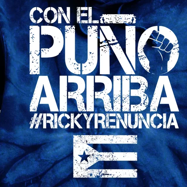 Puerto Rico  PUNO ARRIBA Tie Dye Hoodie