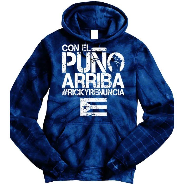 Puerto Rico  PUNO ARRIBA Tie Dye Hoodie