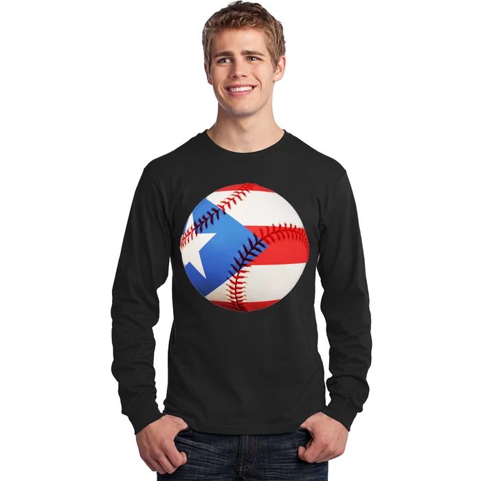 Puerto Rico Baseball Long Sleeve Shirt