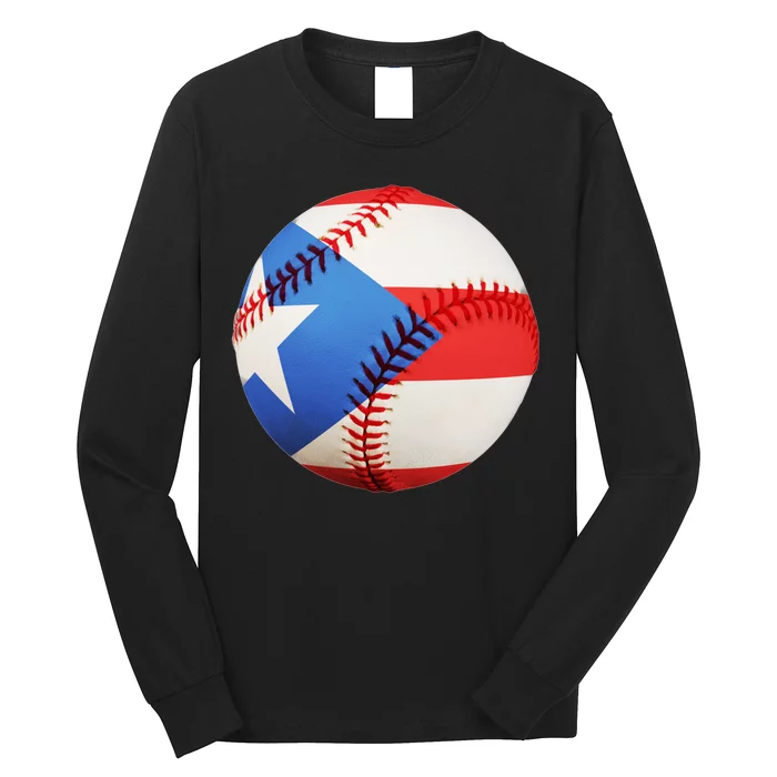 Puerto Rico Baseball Long Sleeve Shirt