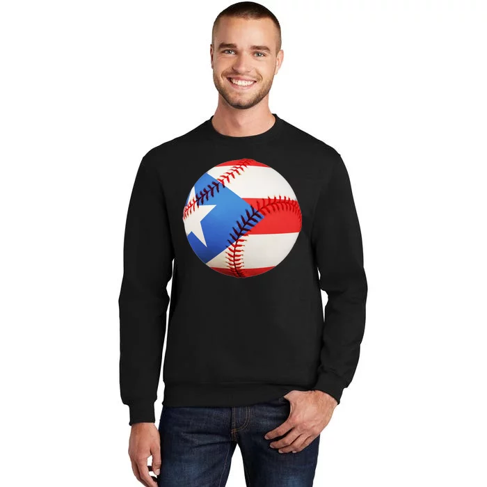 Puerto Rico Baseball Tall Sweatshirt