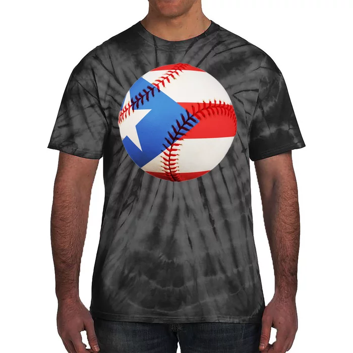 Puerto Rico Baseball Tie-Dye T-Shirt