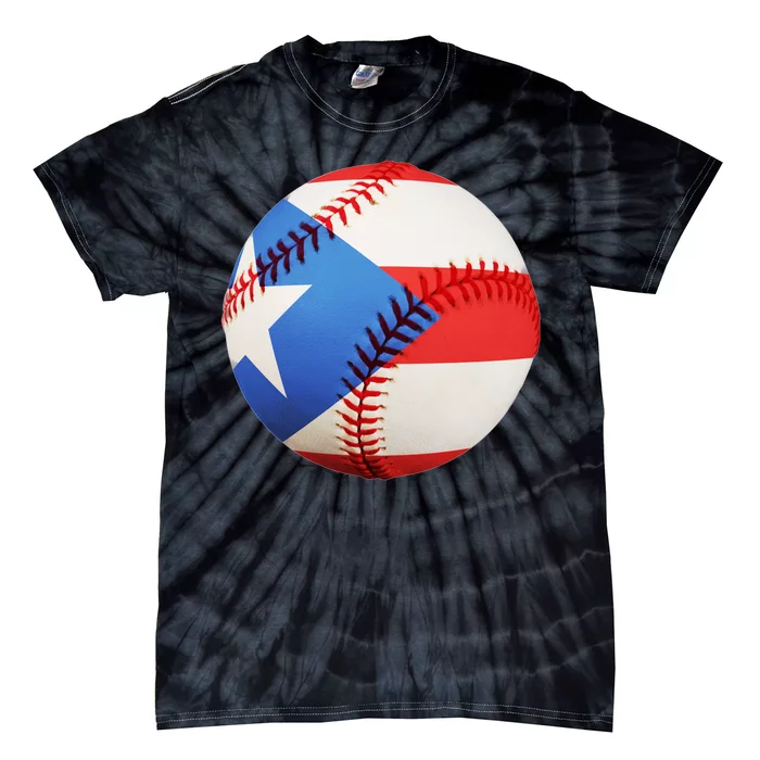 Puerto Rico Baseball Tie-Dye T-Shirt