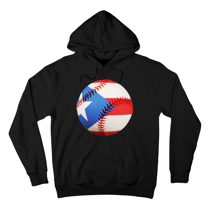 Puerto Rico Baseball Tall Hoodie