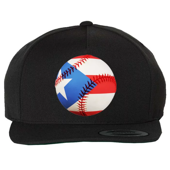 Puerto Rico Baseball Wool Snapback Cap