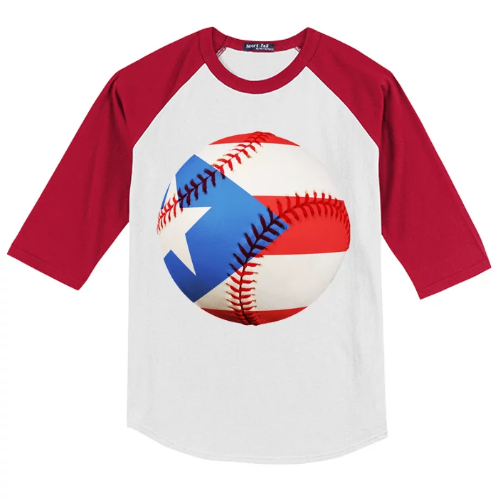 Puerto Rico Baseball Kids Colorblock Raglan Jersey