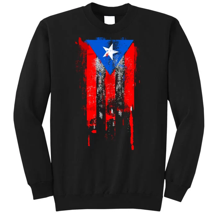 Puerto Rico Flag Drip Tall Sweatshirt