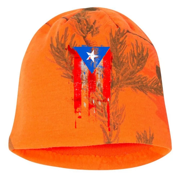 Puerto Rico Flag Drip Kati - Camo Knit Beanie