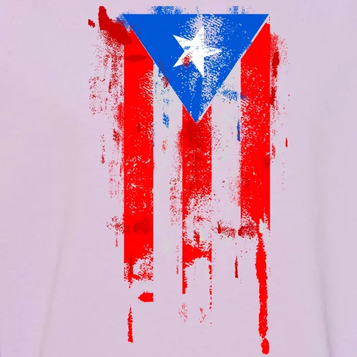 Puerto Rico Flag Drip Garment-Dyed Sweatshirt