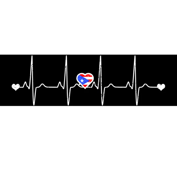 Puerto Rico Heartbeat Pulse Bumper Sticker