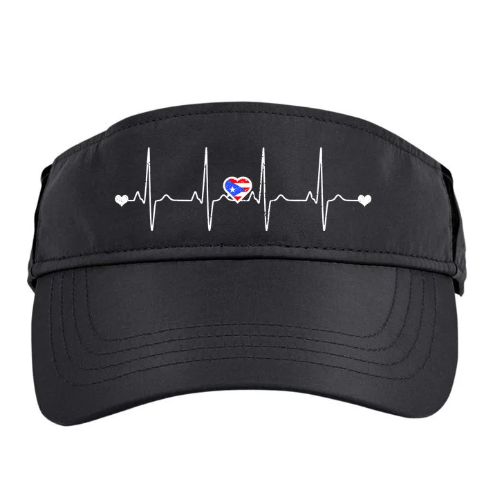 Puerto Rico Heartbeat Pulse Adult Drive Performance Visor