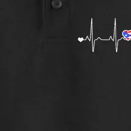 Puerto Rico Heartbeat Pulse Dry Zone Grid Performance Polo