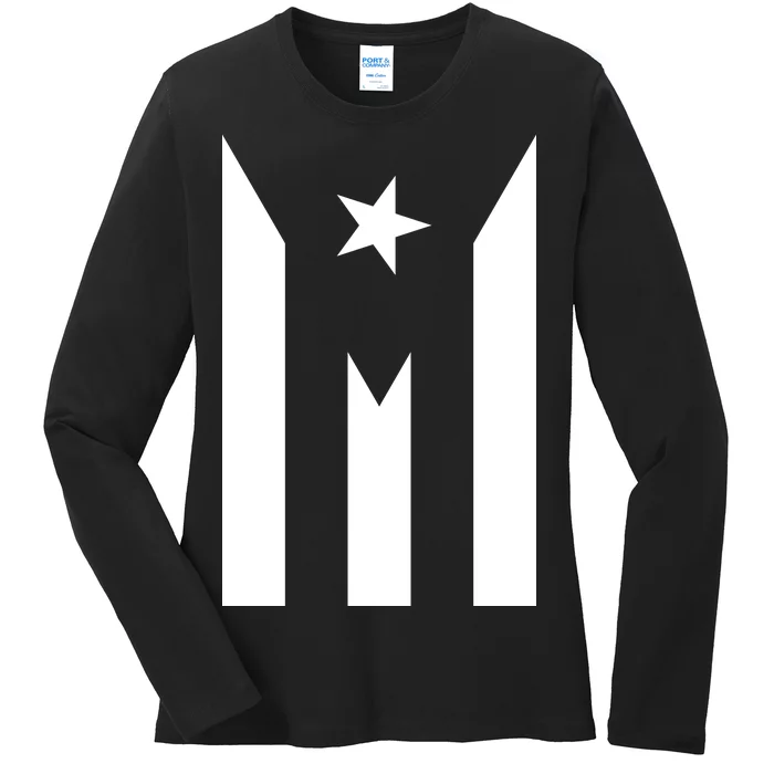 Puerto Rico Resiste Boricua Flag Se Levanta Ladies Long Sleeve Shirt