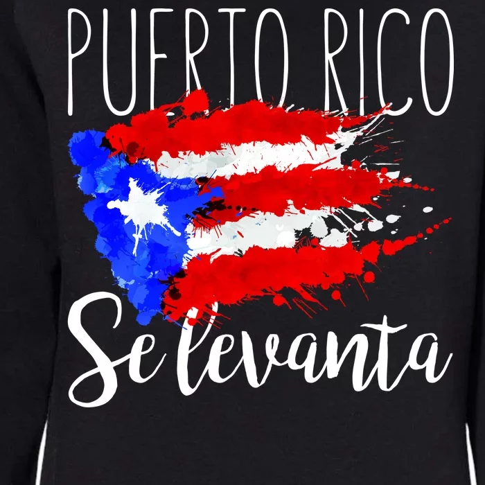 Puerto Rico Se Levanta Womens California Wash Sweatshirt