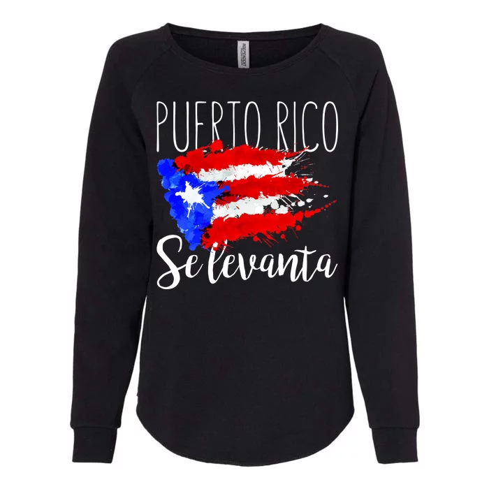 Puerto Rico Se Levanta Womens California Wash Sweatshirt