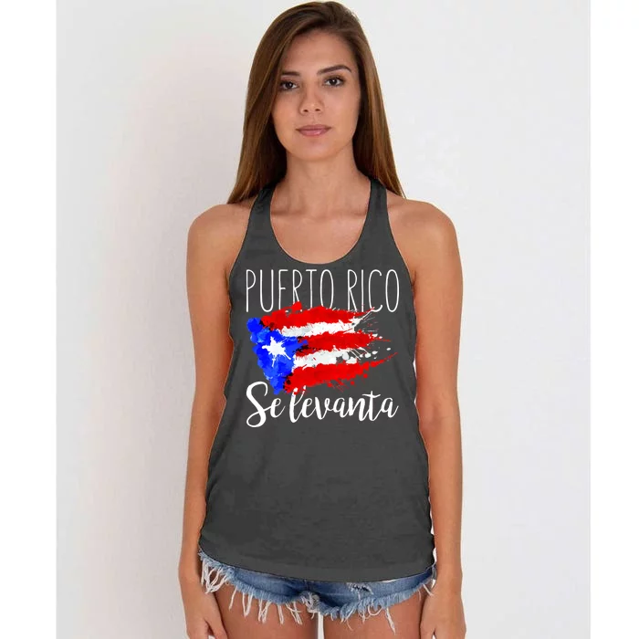 Puerto Rico Se Levanta Women's Knotted Racerback Tank