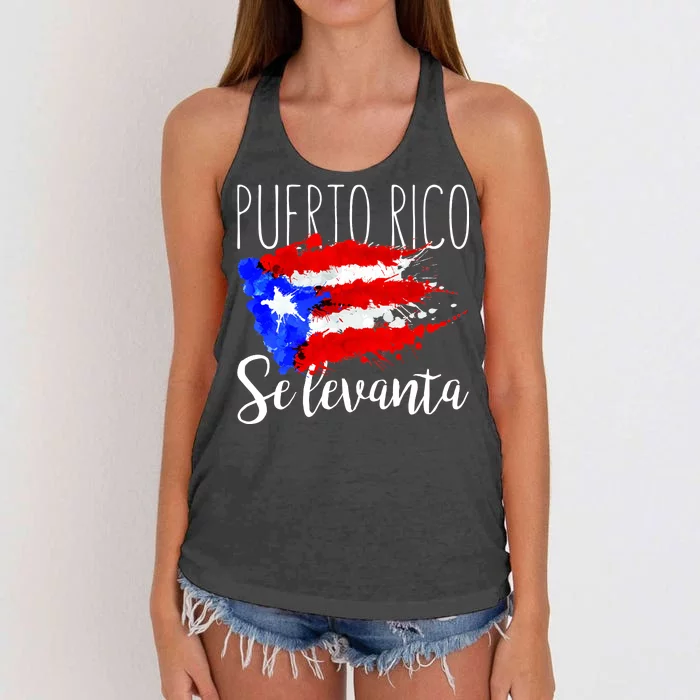 Puerto Rico Se Levanta Women's Knotted Racerback Tank