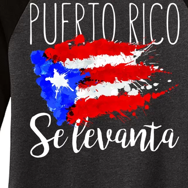 Puerto Rico Se Levanta Women's Tri-Blend 3/4-Sleeve Raglan Shirt