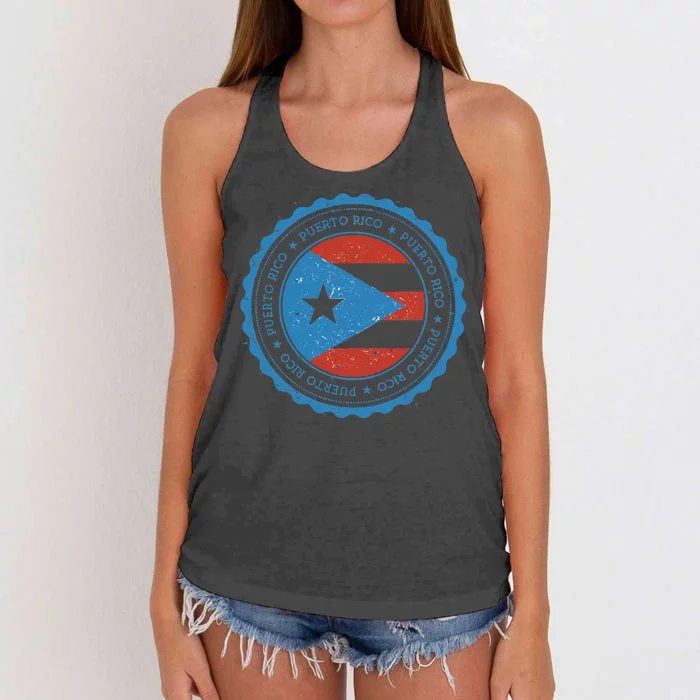 Puerto Rico Seal Women's Knotted Racerback Tank