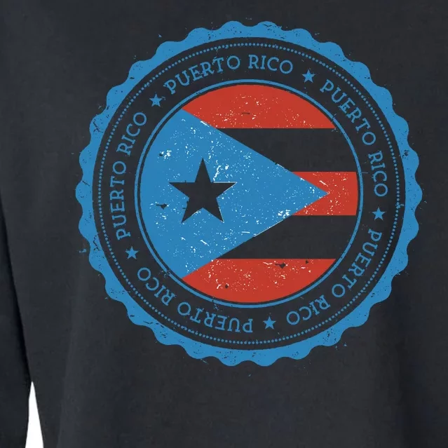 Puerto Rico Seal Cropped Pullover Crew