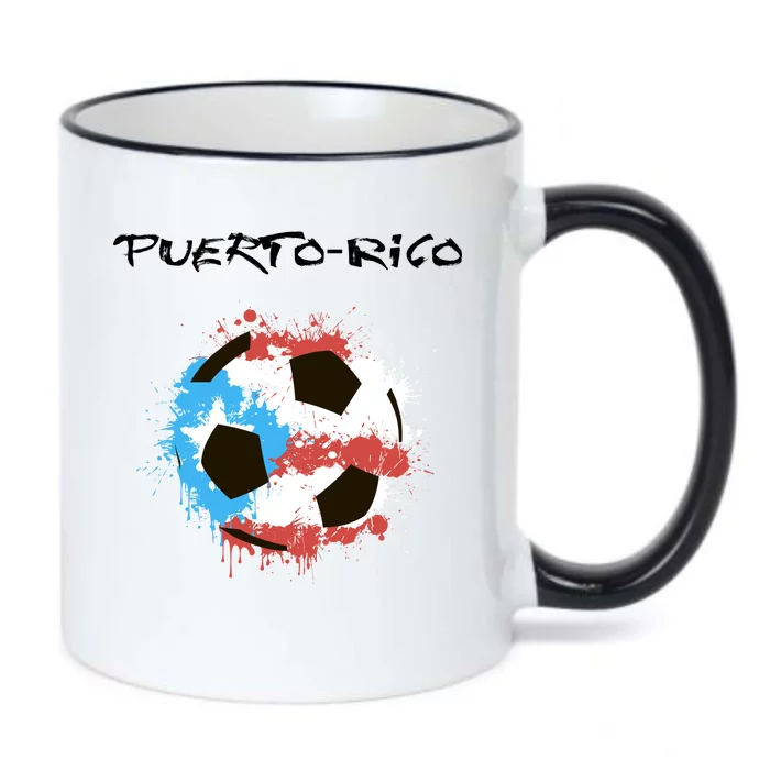 Puerto Rico Soccer Black Color Changing Mug