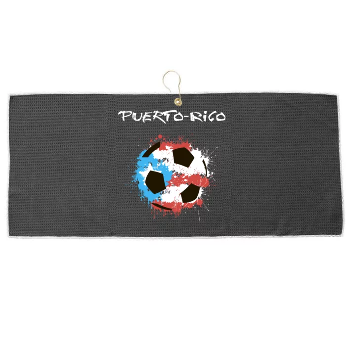 Puerto Rico Soccer Large Microfiber Waffle Golf Towel