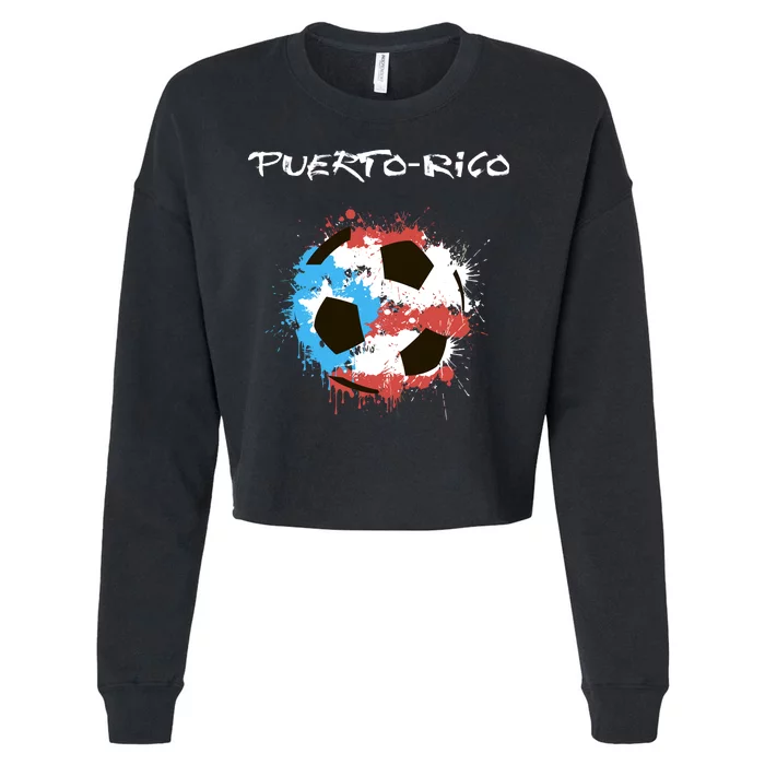 Puerto Rico Soccer Cropped Pullover Crew