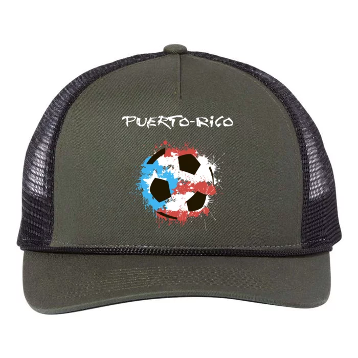 Puerto Rico Soccer Retro Rope Trucker Hat Cap